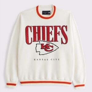 NFL Chiefs Crewneck Sweater - Red and White